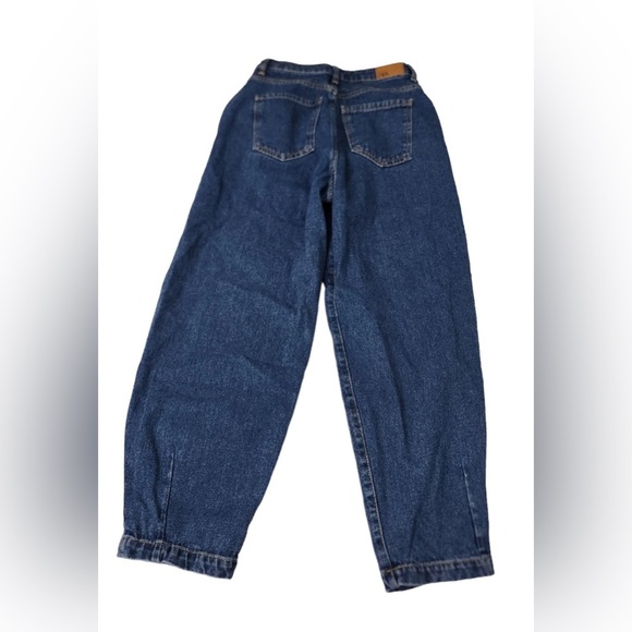 Zara Jeans 2 Blue Relaxed Fit Tapered Leg Slouchy Boho Bloggers Fave High-Rise - Picture 4 of 12